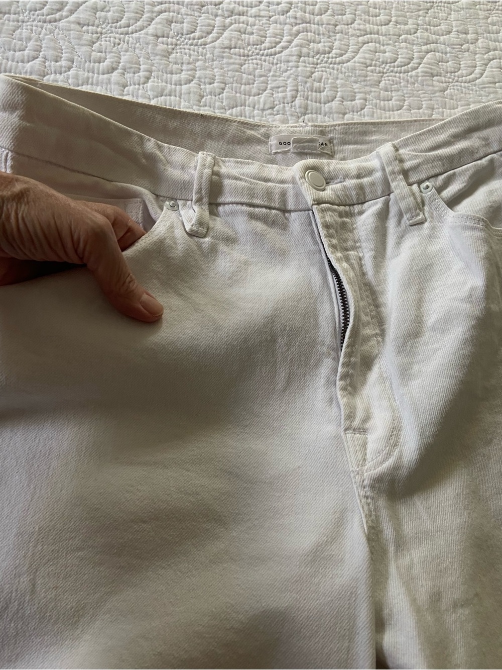 Good American White Wide-Leg Jeans Size 14/32 (fits like a size 8/10) - Picture 7 of 15